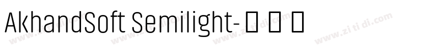 AkhandSoft Semilight字体转换